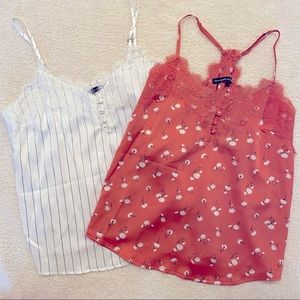 NWT Abercrombie & Fitch set of two lace camis